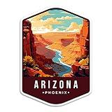 Phoenix, Arizona State Travel Sticker Sticker Decal Notebook Car Laptop 4"x5.5" (Color)