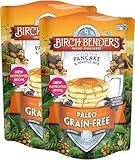 Birch Benders Paleo Pancake and Waffle Mix, 12 oz (Pack of 2) with Swivel Spoons