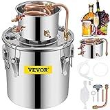 VEVOR Alcohol Still 3Gal/12L Alcohol Distiller Stainless Steel Distillery Kit for Alcohol With Copper Tube Home Brewing Kit Build-in Thermometer for DIY Whisky Wine Brandy