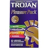 Trojan Pleasure Variety Pack Lubricated Condoms - 12 Count