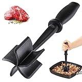 Meat Chopper Masher for Ground Beef and Hamburger Meat, Heat Resistant 5 Curved Blades Ground Beef Smasher, Nylon Meat Spatula Hamburger Chopper, Mix and Chop Kitchen Tool