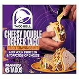 Taco Bell Cheesy Double Decker Taco Dinner Kit with 6 Soft Tortillas, 6 Crunchy Taco Shells, Velveeta Cheese Sauce & Seasoning, 14 oz Box