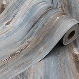 Peel and Stick Floor Tile - 11.8" X 590" Vinyl Flooring Roll, Wood Grain Textured with Waterproof, Slip-Resistant - for Bathroom, Rv