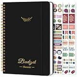 Budget Planner - Monthly Budget Book 2025 with Expense & Bill Tracker - Undated 12 Month Financial Planner/Account Book to Take Control of Your Money - Black