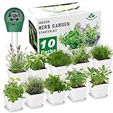 Herb Garden Kit Indoor Herb Garden Starter Kit - 10 Variety Herbs Kitchen Window Herb Garden Planter Indoor & Outdoor Growing Kit for Windowsill Countertop - Unique Gardening Gift for Women Men