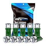 Marsauto 194 LED Light Bulb Green, 168 T10 2825 LED Replacement Bulbs for Car Dome Map Door Courtesy License Plate Lights (Pack of 10)