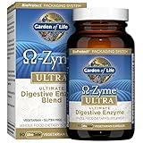 Garden of Life 21 Powerful Digestive Enzymes with Papain, Bromelain, Lipase, Ginger, Turmeric for Complete Digestion of Protein, Carbs & Fats – Omega-Zyme Ultra, Gluten-Free, Vegetarian, 90 Capsules