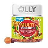 OLLY Multi + Probiotic Adult Multivitamin Gummy, 1 Billion CFUs, Digestive and Immune Support Chewable Supplement, Tropical Twist, 35 Day Supply - 70 Count