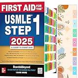Index Tabs for First Aid for The USMLE Step 1 2025, 72 Color-Coded Laminated Tabs, with Page Numbers and Alignment Card(Book not Included)