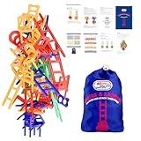 WEofferwhatYOUwant Family Game – Stacking Chairs and Ladders – 44-Piece Balance Game for Kids & Adults – Fun for Team or Solo Play – Great for Game Nights, Parties, Travel & Gifts