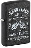 Zippo Johnny Cash Black Crackle Pocket Lighter