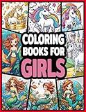 Coloring Books For Girls, Bold, Easy, Simple, Beautiful, Fun and Relaxing