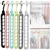 HEYHOUSE Closet Organizers and Storage,College Dorm Room Essentials,Pack of 6 Multifunctional Organizer Magic Space Saving Hangers with 9 Holes Storage Organization for Wardrobe Closet