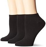 Hanes Women's Comfortsoft No Show, Black, Shoe Size 5-9 (Pack of 3)