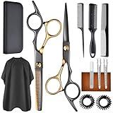 13 PCS Hair Cutting Scissors Shears Kits，Professional Haircut Scissors Kit with Cutting Scissors，6.5 Inches Hair Cutting Scissors Kit for Men/Women/Kids/Salon & Home