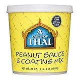 A Taste of Thai Peanut Sauce Mix - 324oz Tub Ready-to-Use Sauce Flavored with Classic Thai Spices | Use for Noodles Soups Stews Dips Salad Dressing & More | Non-GMO | Gluten-free | No Preservatives