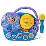 eKids Ms Rachel Karaoke Microphone with Boombox for Fans of Toddler Toys, Kids Karaoke Machine with Built in Music