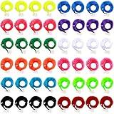 CCINEE 48 Pcs Magic Twisty Worm Wiggly Twisty Fuzzy Worms on a String Magic Worm Toys for Kid Cat Party Favors, 12Colors