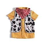 Woody Shirt for Kids Cowboys Halloween Cosplay Costume Toddler Woody Classic Costume Multicolored 6 Years