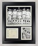New York Yankees 1927 Murderer's Row Lineup Collectible | Framed Photo Collage Wall Art Decor - 12"x15" | Legends Never Die
