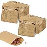 Fuceury 150 Pieces Seed Saving Envelopes, 4.7x3.1 Inch Sealing Kraft Seed Packets Envelopes for Flower Vegetable Seeds Storage