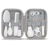 Baby Grooming Kit, 15 in 1 Portable Baby Safety Care Set with 01 Hair Brush Comb Nail Clipper Nasal Aspirator etc for Nursery Newborn Infant Girl Boys Keep Clean(White)