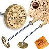 MOUZYLCASE Custom Wood Branding Iron Personalized Logo Metal Branding Iron for Wood Burning Stamp Leather Meat, Handcrafted Design Weddings Personalized Gifts, Flame Heated(1-3inch)