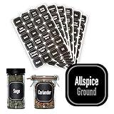 AllSpice 312 Preprinted Water Resistant Square Spice Jar Labels Set 2"