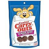 Canine Carry Outs Burger Minis Beef Flavor Dog Treats, 4.5oz Bag.