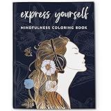 RYVE Adult Coloring Book for Women – Mindfulness & Personal Growth Prompts for Relaxation – Anxiety, Stress Relief & Relaxation Gifts for Women, Coloring Books for Adults Relaxation