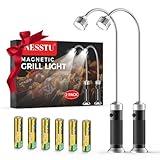 Grilling Gifts for Men: Grill Lights for Outdoor Grill with Magnetic Base, Smoker BBQ Light Accessories, 8.3in 360°Adjustable, Unique Birthday Christmas Gifts for Men, Stocking Stuffers - Set of 2