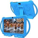 PEICHENG Kids Tablet 7 inch Android 12.0 for Toddler, 4GB RAM 32GB ROM Bluetooth IPS Screen Parental Control Dual Camera Shockproof Case for Educational Games, (1PCS, Blue)