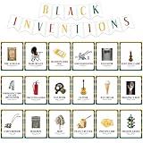 Fullhawl 33 Pcs Black History Famous African American Inventions Poster History Famous People Inventors Education Poster for Office Room Wall Decor