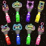24PCS Video Game Party Favors LED Finger Lights, Glow in the Dark Light Up Toys Gifts Bulk for Kids Boy Girl Birthday Goodie Bags Fillers Easter Basket Stuffers Back to School Party Classroom Prizes