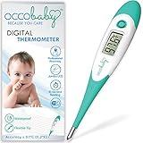 OCCObaby Clinical Digital Baby Thermometer - LCD, Flexible Tip, 10 Second Quick Accurate Fever Read Rectal Oral & Underarm Use - Waterproof Thermometer for Infants & Toddlers