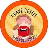 Crave Beverages Morning Light Roast Coffee Pods for Keurig K Cup Brewers, 100 Count