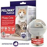 FELIWAY MultiCat 30 Day Cat Calming Plug In Pheromone Diffuser Starter Kit, 48ml - Helps Reduce Conflicts and Signs of Tension in Multi-Cat Households