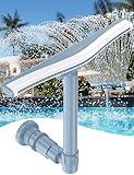 Pool Fountains for Above and In-ground Pools【Original by POOLHACKER】, Adjustable Whale Tail Waterfall Wide Width Pool Sprinkler Fountain for Relaxation & Cooling 10-20 Degrees