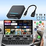 Car TV Mate 2024 Built-in Wireless CarPlay Adapter, Fire TV Stick Converter for Car Plug & Play, Stable Fast, No Latency, HDMl Multimedia Adapter with Factory Wired CarPlay and Most Streaming Devices