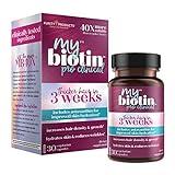 Purity Products MyBiotin ProClinical – Thicker Hair Starting in 3 Weeks & Fights Wrinkles - MB40X Patented Biotin Matrix w/Astaxanthin - 40X More Soluble vs Ordinary Biotin 30 Veg Cap