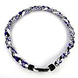 MapofBeauty unisex adult 18" Sport Style Three Colors Fashion Three Braided Rope Tornado Necklace (Purple/Black/White)