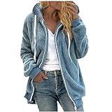 Cbcbtwo Fuzzy Fleece Jacket for Women 2025 Plus Size Warm Winter Coats Fluffy Sherpa Hoodie Zip up Casual Cardigan Outerwear