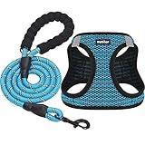 matilor Dog Harness Step-in Breathable Puppy Cat Dog Vest Harnesses for Small Medium Dogs Blue