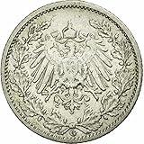 1905-1919 Silver Kaiserreich 1/2 Mark Coin. Real Prussian Memorebilia, Empire That Started World War 1 WW1. Pre Nazi. 1/2 Mark. Graded By Seller. Circulated Condition.