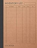 Inventory List Log Book: 120 pages , 8.5 x 11 inches ( large size ) , Brown craft paper style cover : Simple Inventory Log Book for Home Based Small Business, Small Offices, Personal Project