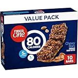 Fiber One 80 Calorie Chewy Bars, Chocolate Peanut Butter, Snack Bars Value Pack, 10 Ct, 8.2 oz