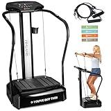 LifePro Rhythm Vibration Plate Exercise Machine with Handles for Balance Support – Vibrating Plate for Muscle Tone, Circulation & Recovery, Heart Rate Sensor, Phone Holder, 99 Speed Levels