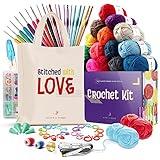 Hearth & Harbor Crochet Kit for Beginners Adults, Crochet Kits for Beginner, Learn to Crochet Set, Crocheting Kit, 1500 Yards Crochet Yarn, Crochet Hook Set, Crochet Accessories and Supplies