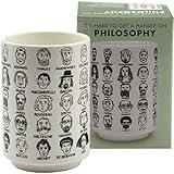 The Unemployed Philosophers Guild It's Hard to Get a Handle on Philosophy - Porcelain Handleless Tea Cup Featuring 60 Illustrated Portraits of Western Philosophers, Comes in Fun Box, 9 oz.