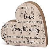 Yookeer Sympathy Gift Memorial Heart Present for Loss of Loved One Bereavement Gift Bereavement Sign Grieving Decorative Sign Plaque for Loss of Deceased Father Mother Son Brother Condolence